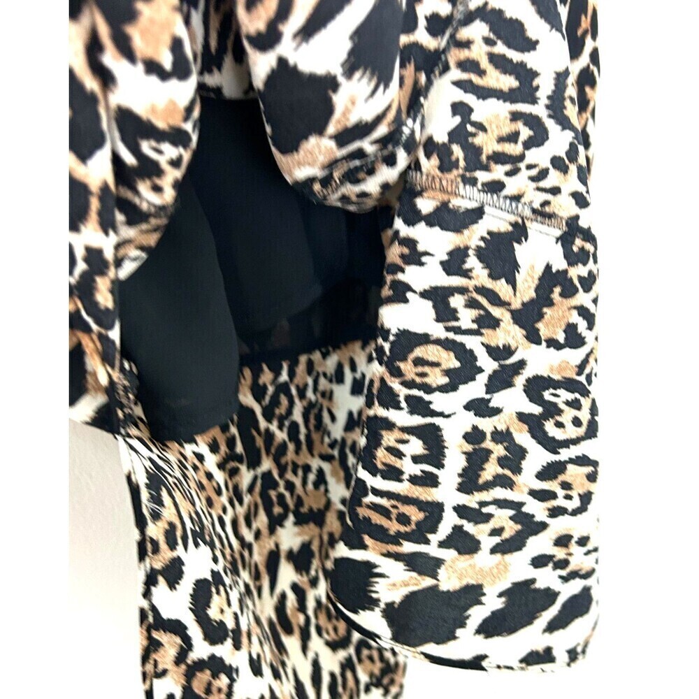Honey Punch‎ Womens Leopard Print Midi Dress Lightweight Lined Size L 1082U4 - Picture 9 of 12
